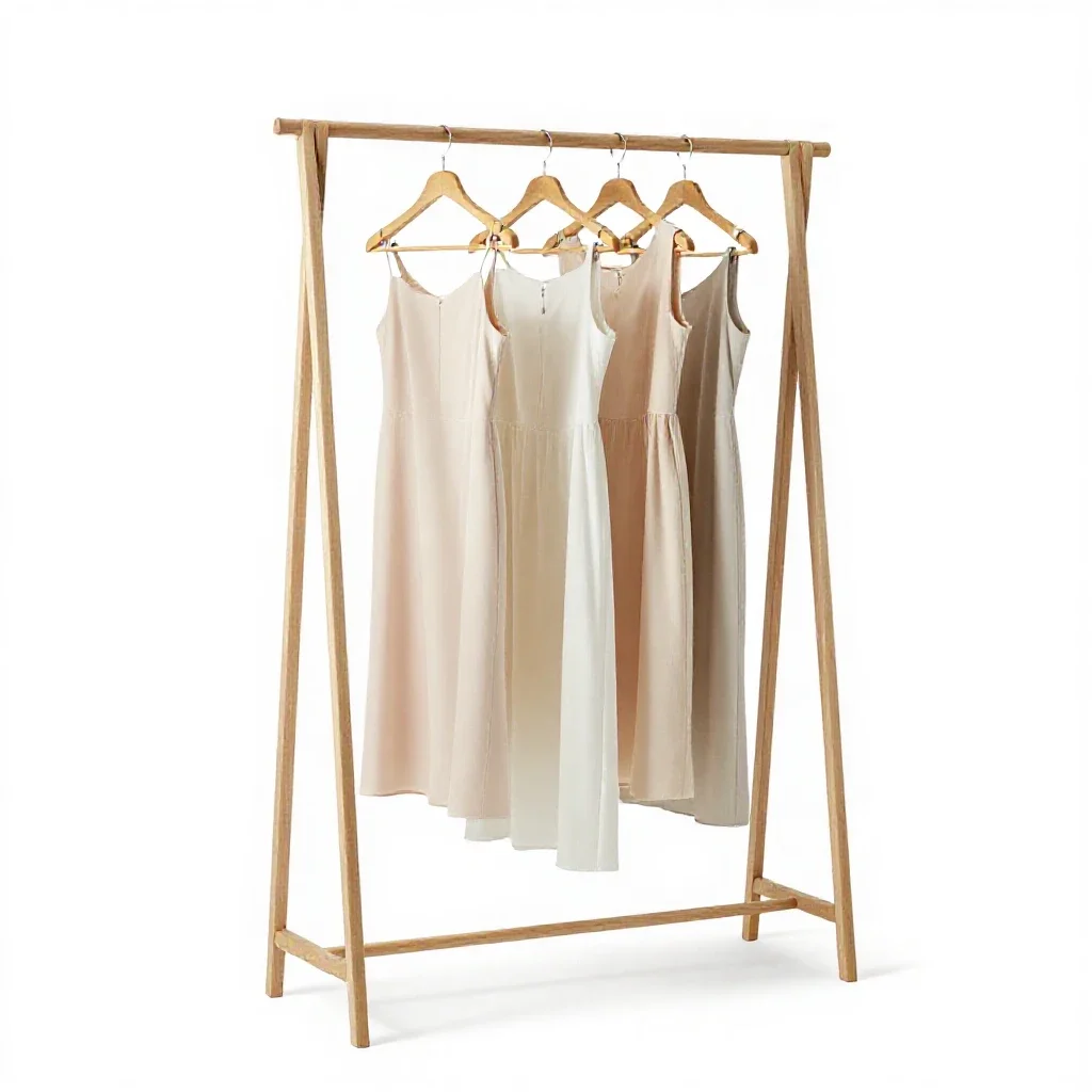Dress rack isolated on a white background