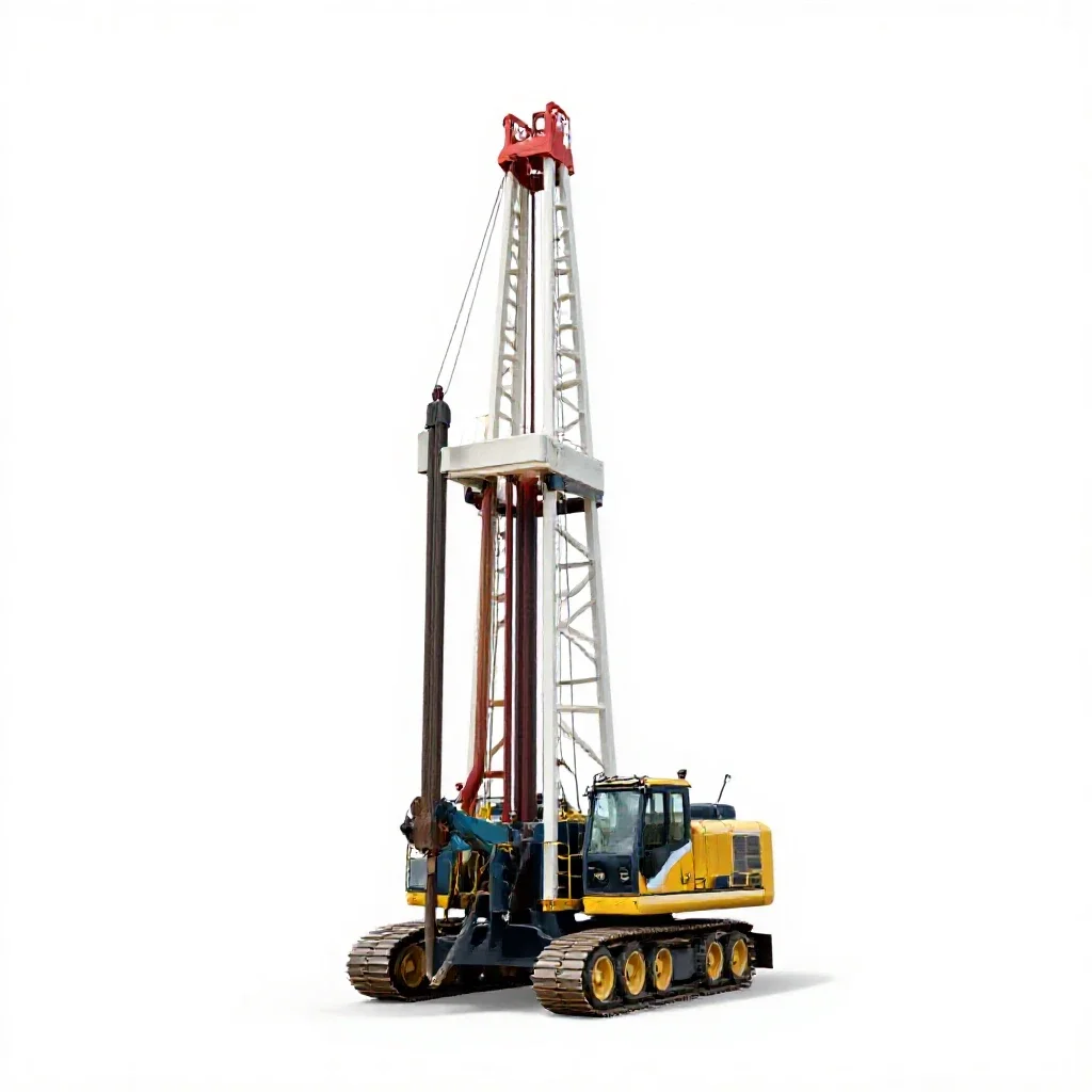 Drill rig isolated on a white background