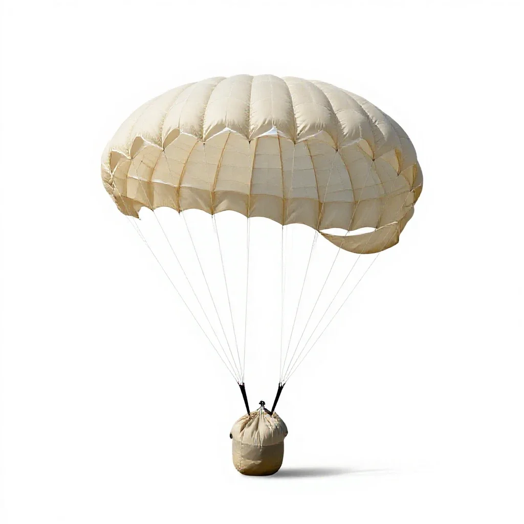 Drogue parachute isolated on a white background