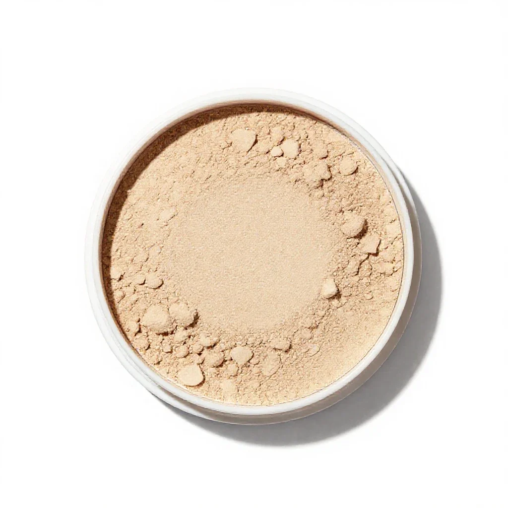 Face powder isolated on a white background