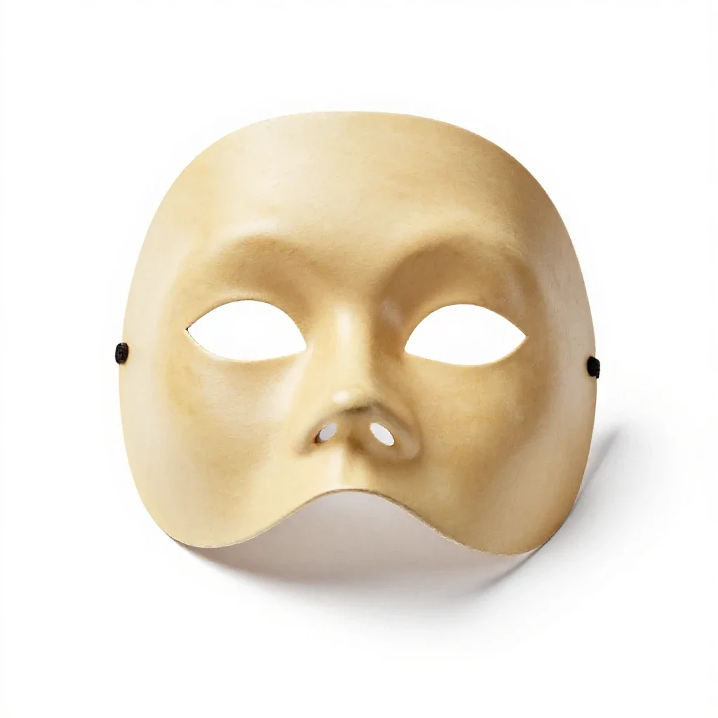 False face isolated on a white background