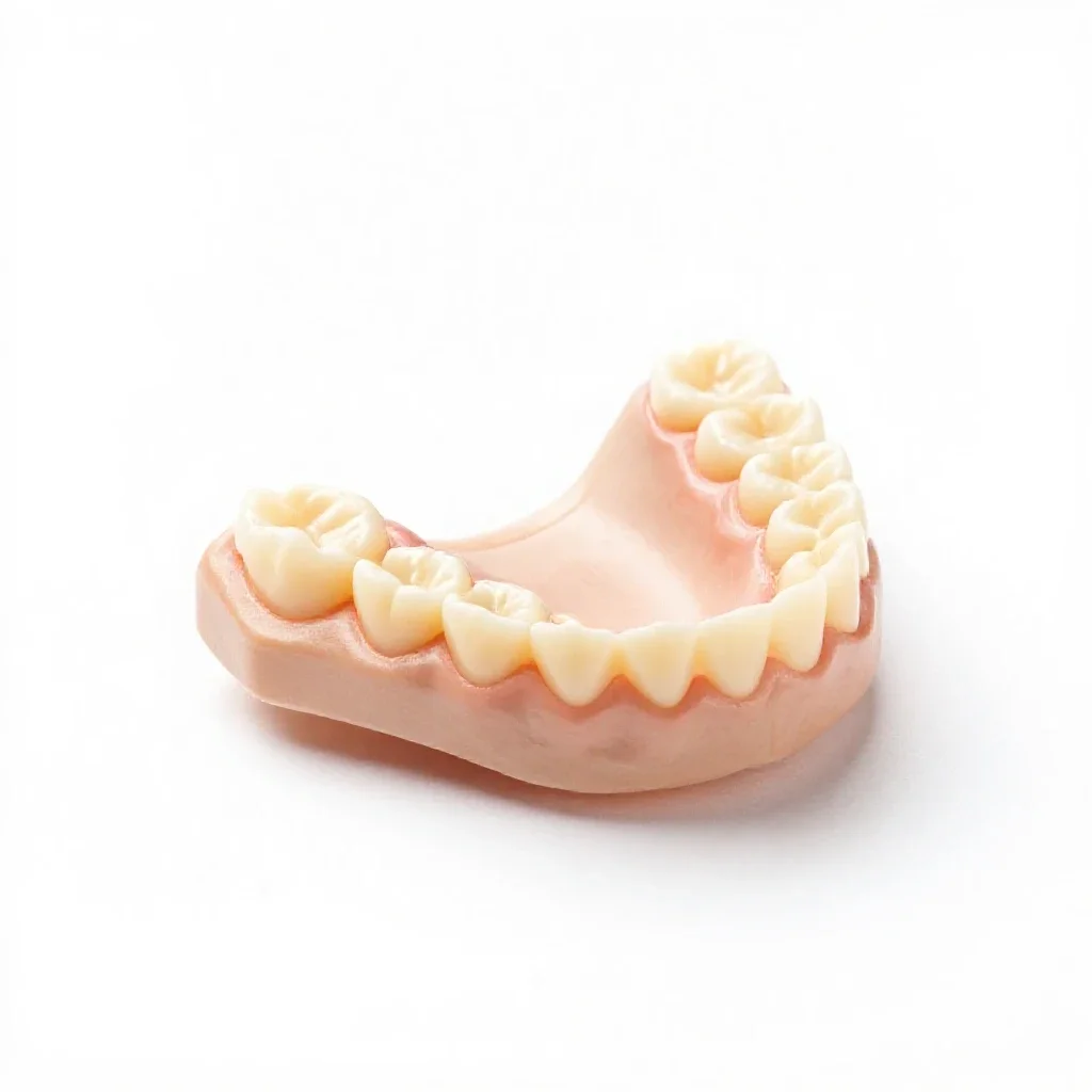 False teeth isolated on a white background