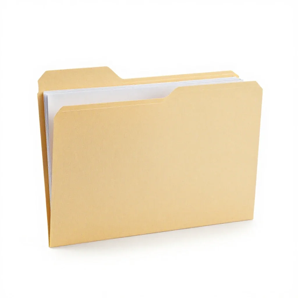 File folder isolated on a white background