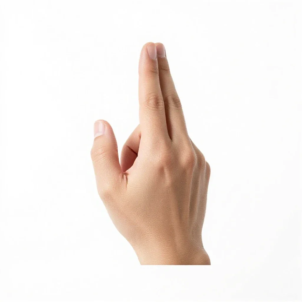 Finger isolated on a white background