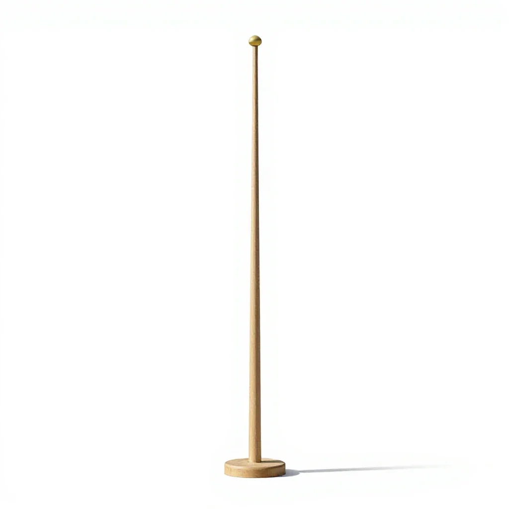 Flagpole isolated on a white background