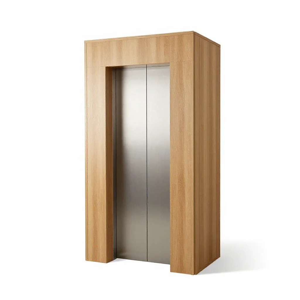 Freight elevator isolated on a white background