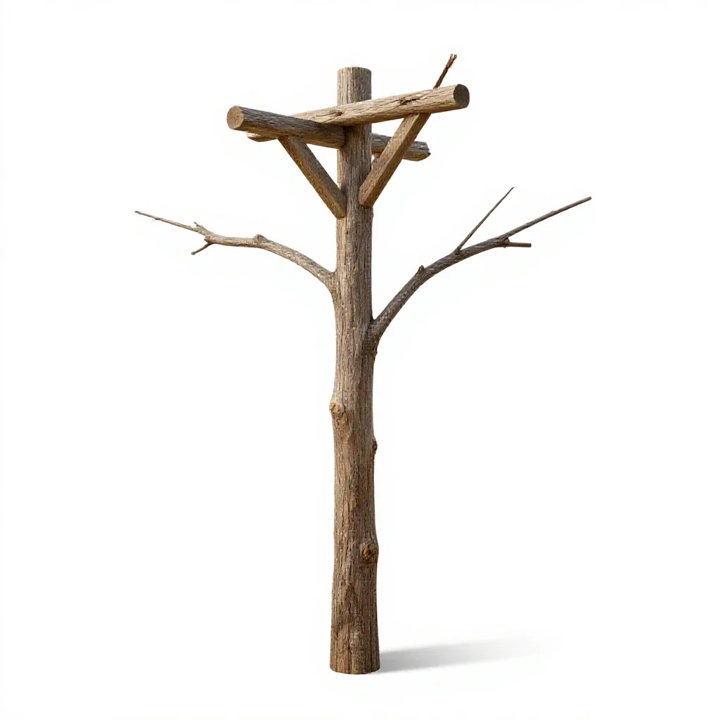 Gallows tree isolated on a white background