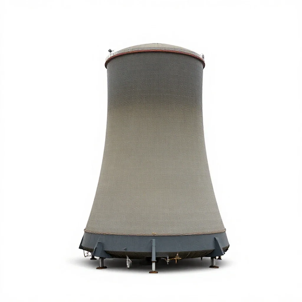 Gas-cooled reactor isolated on a white background