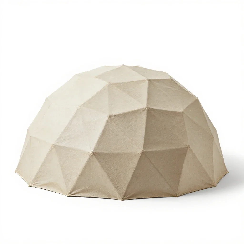 Geodesic dome isolated on a white background