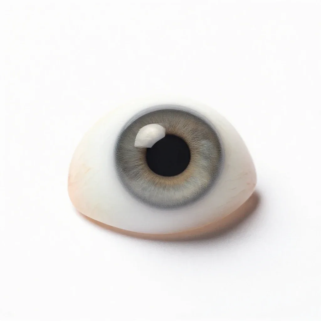 Glass eye isolated on a white background