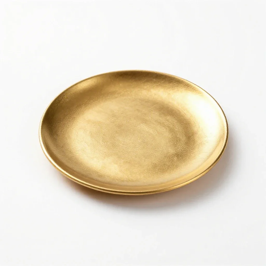 Gold plate isolated on a white background