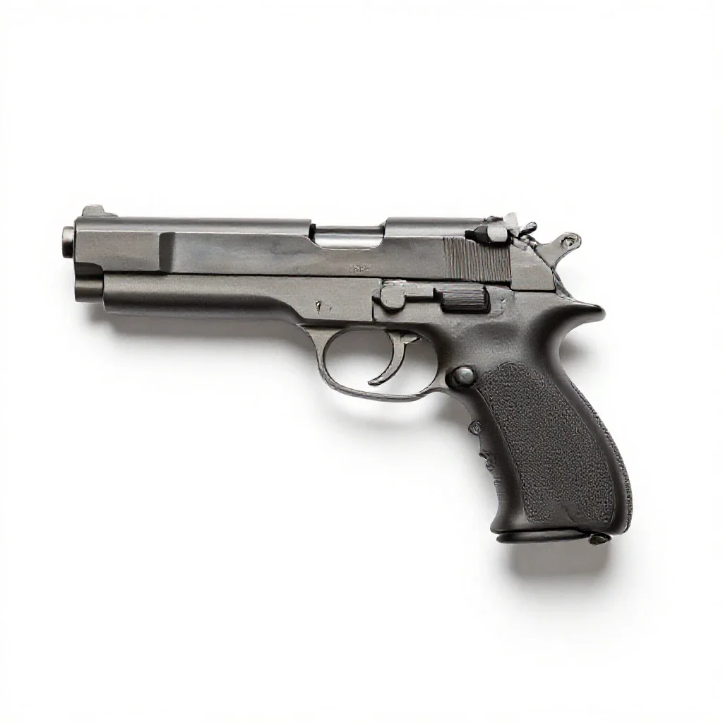 Gun trigger isolated on a white background
