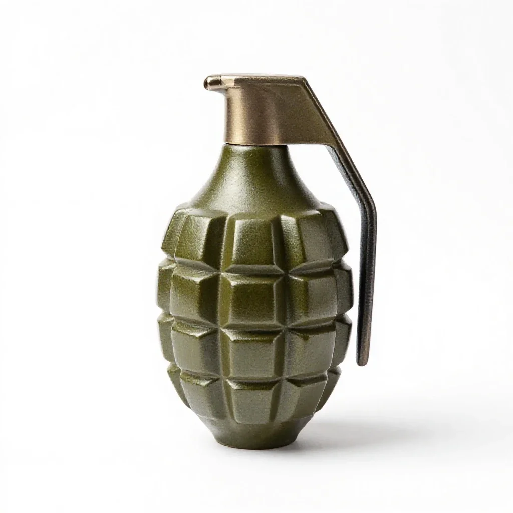 Hand grenade isolated on a white background