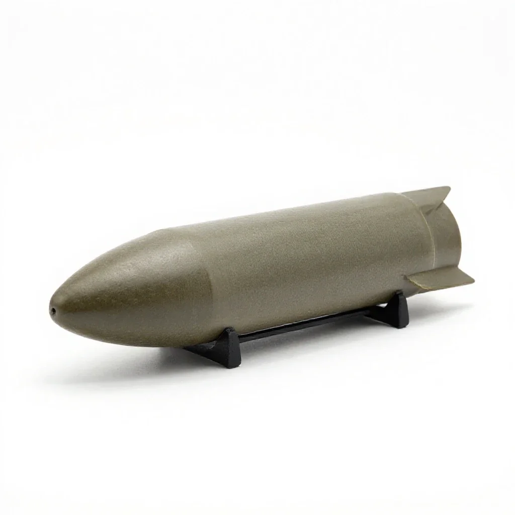 Homing torpedo isolated on a white background