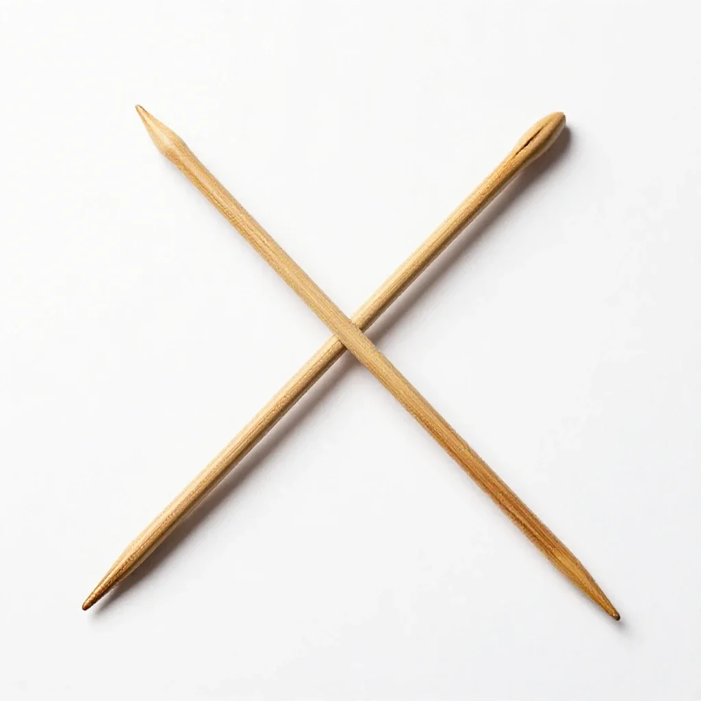 Knitting needle isolated on a white background