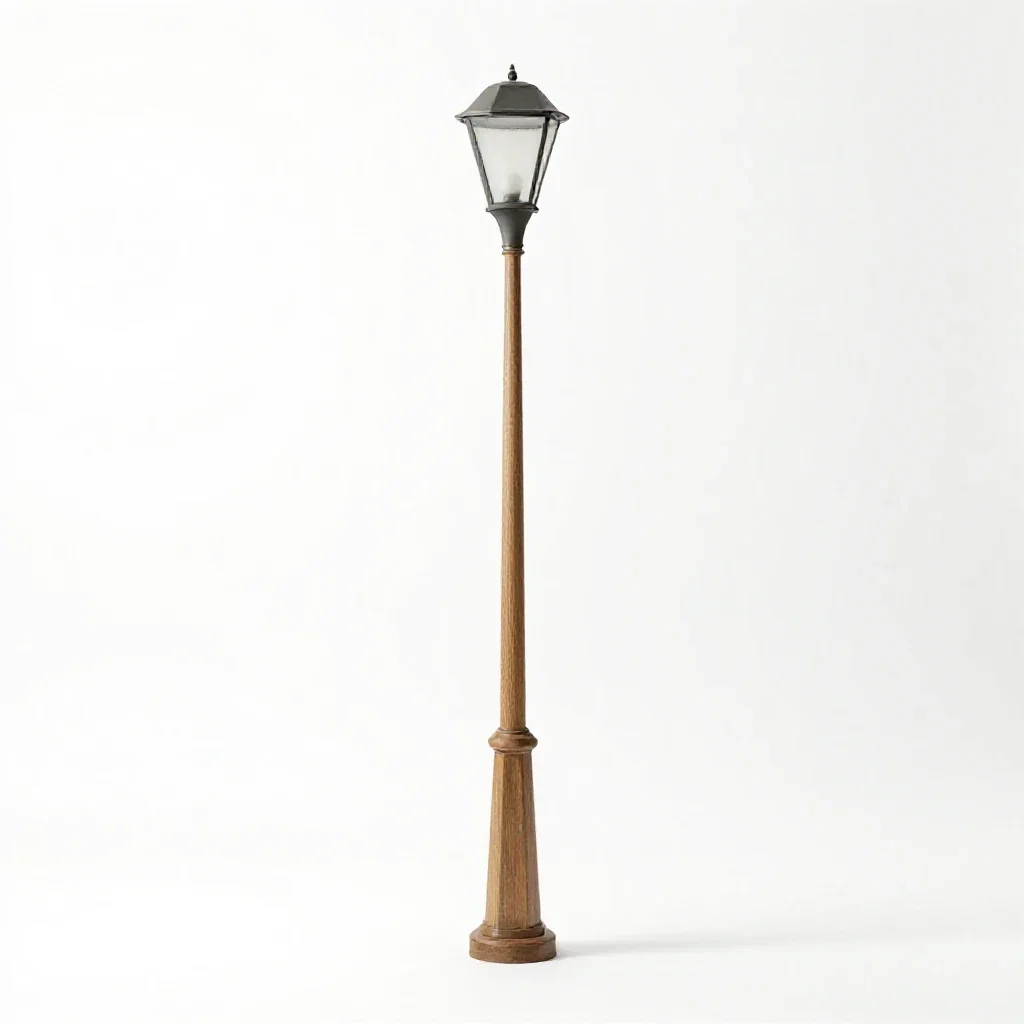 Lamppost isolated on a white background