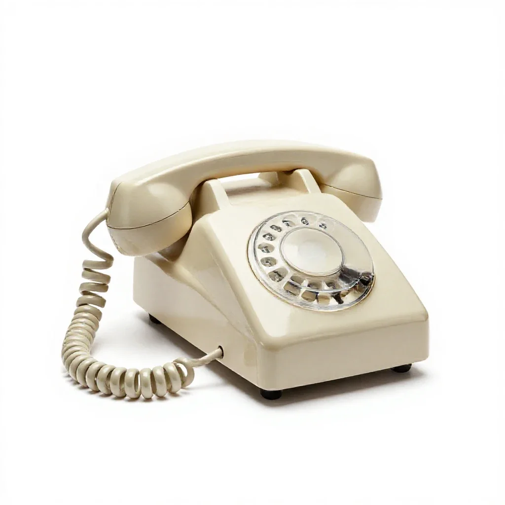 Land line isolated on a white background