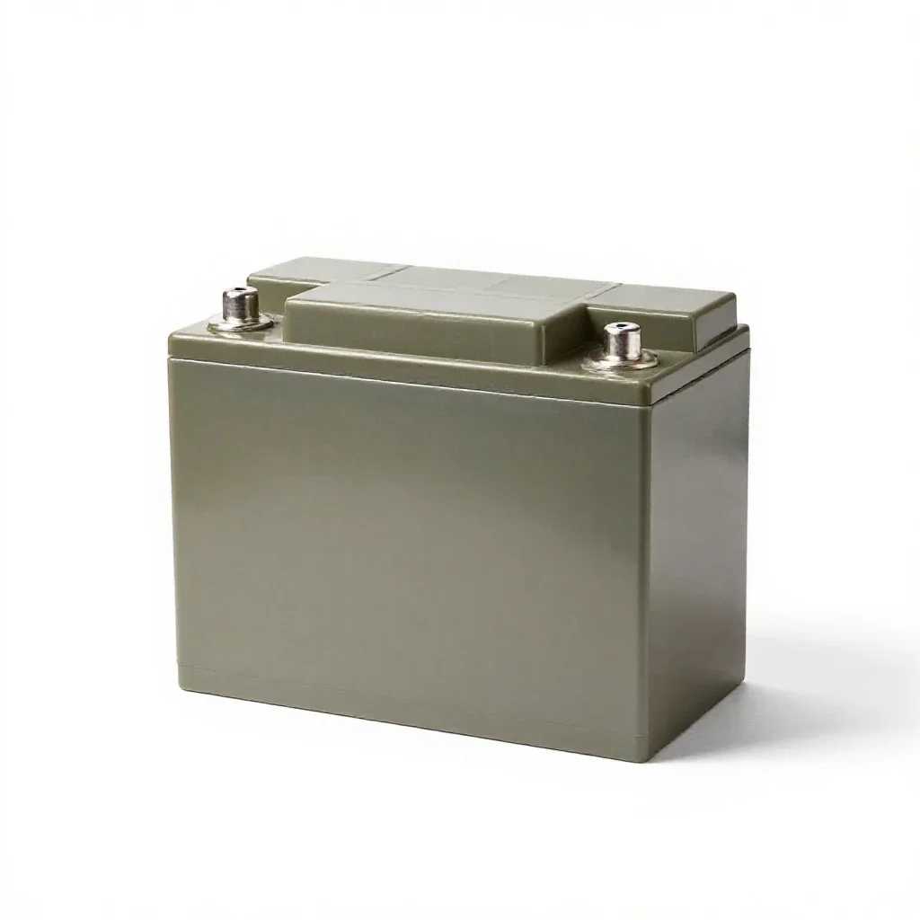 Lead-acid battery isolated on a white background