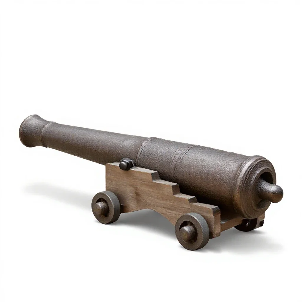 Long tom isolated on a white background