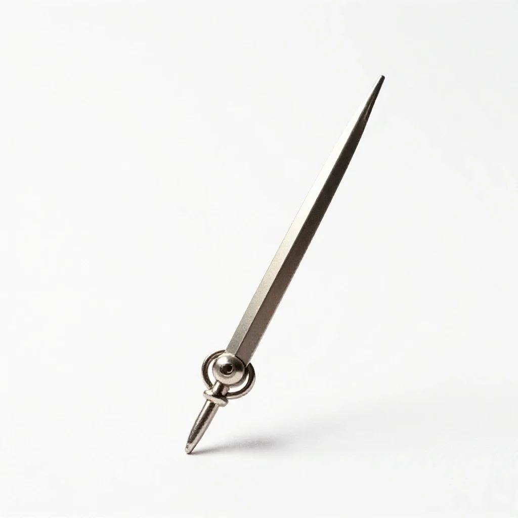 Magnetic needle isolated on a white background