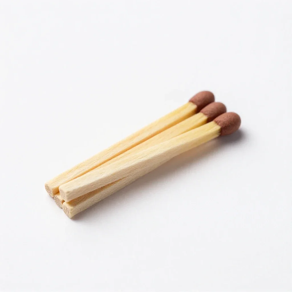 Matchstick isolated on a white background