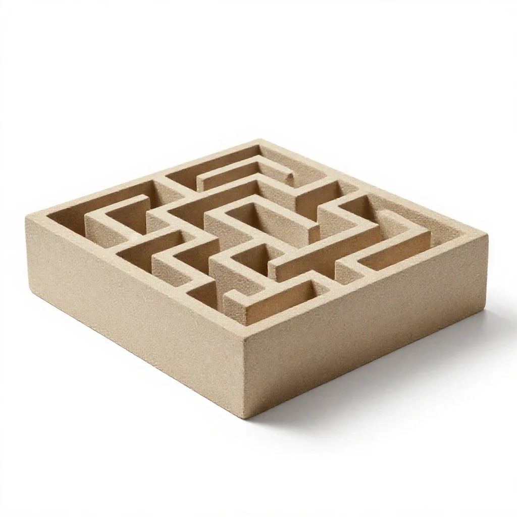 Maze isolated on a white background