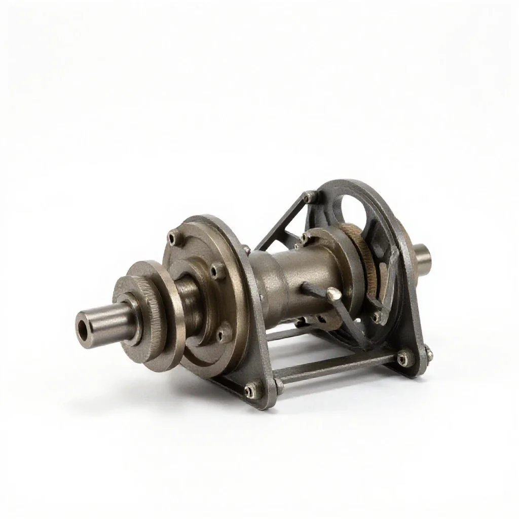 Mechanical system isolated on a white background