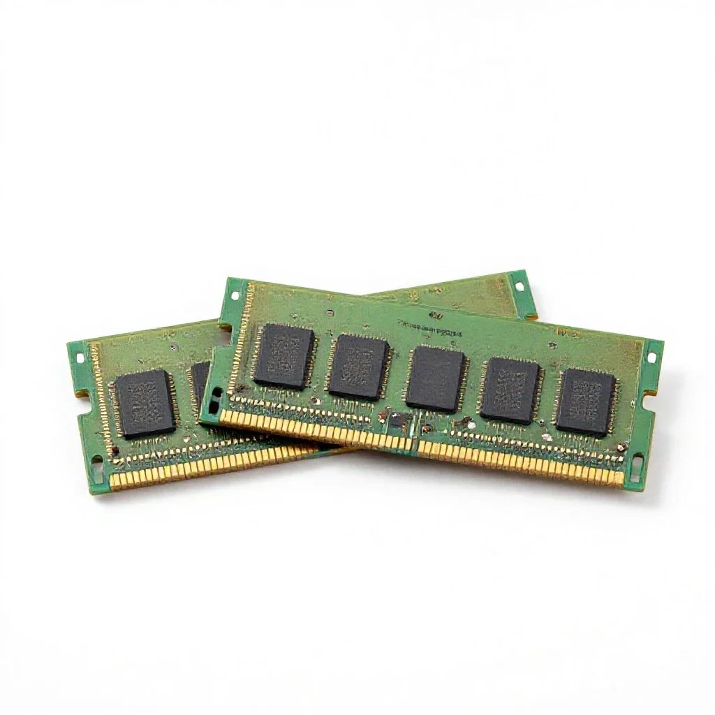 Memory chip isolated on a white background