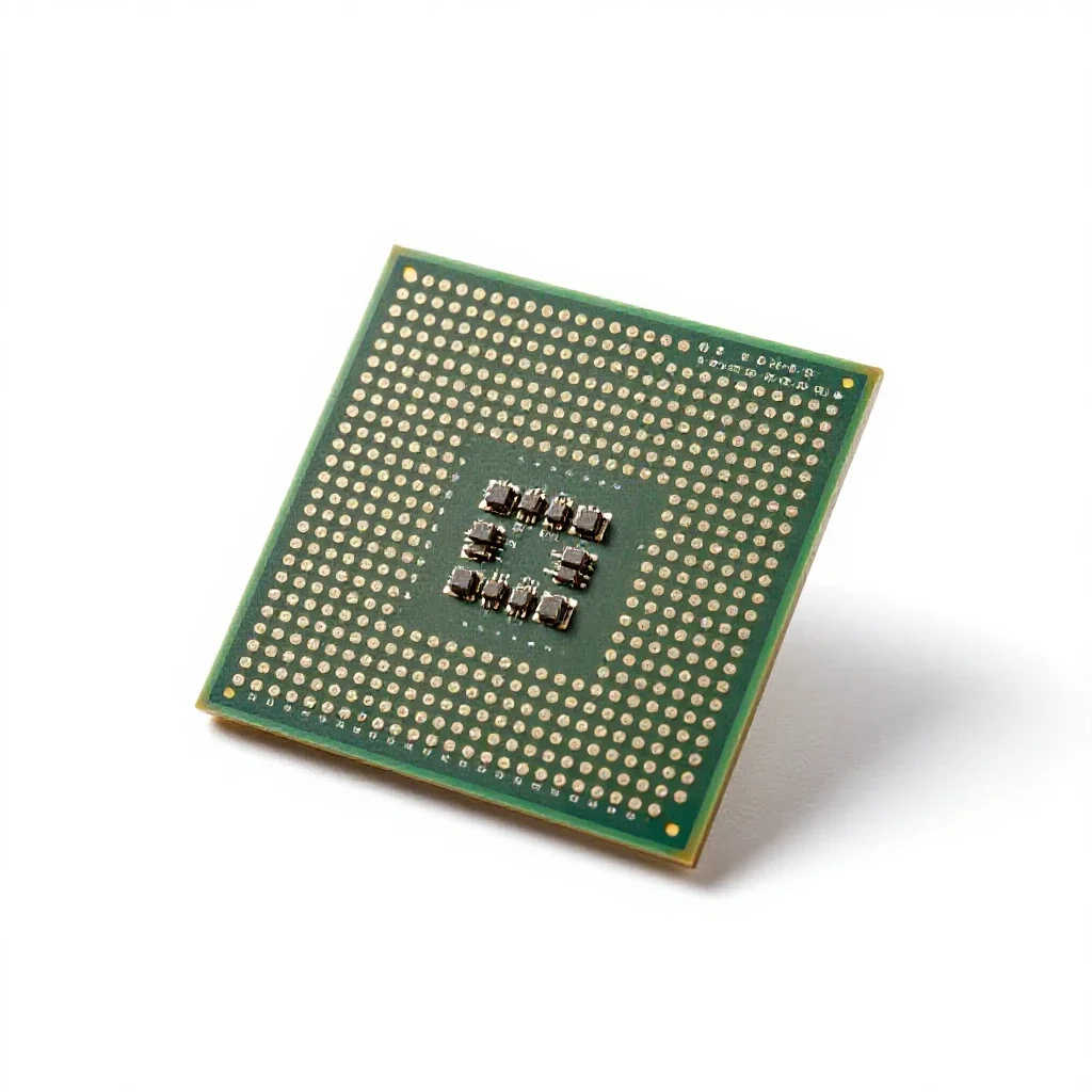 Microprocessor isolated on a white background