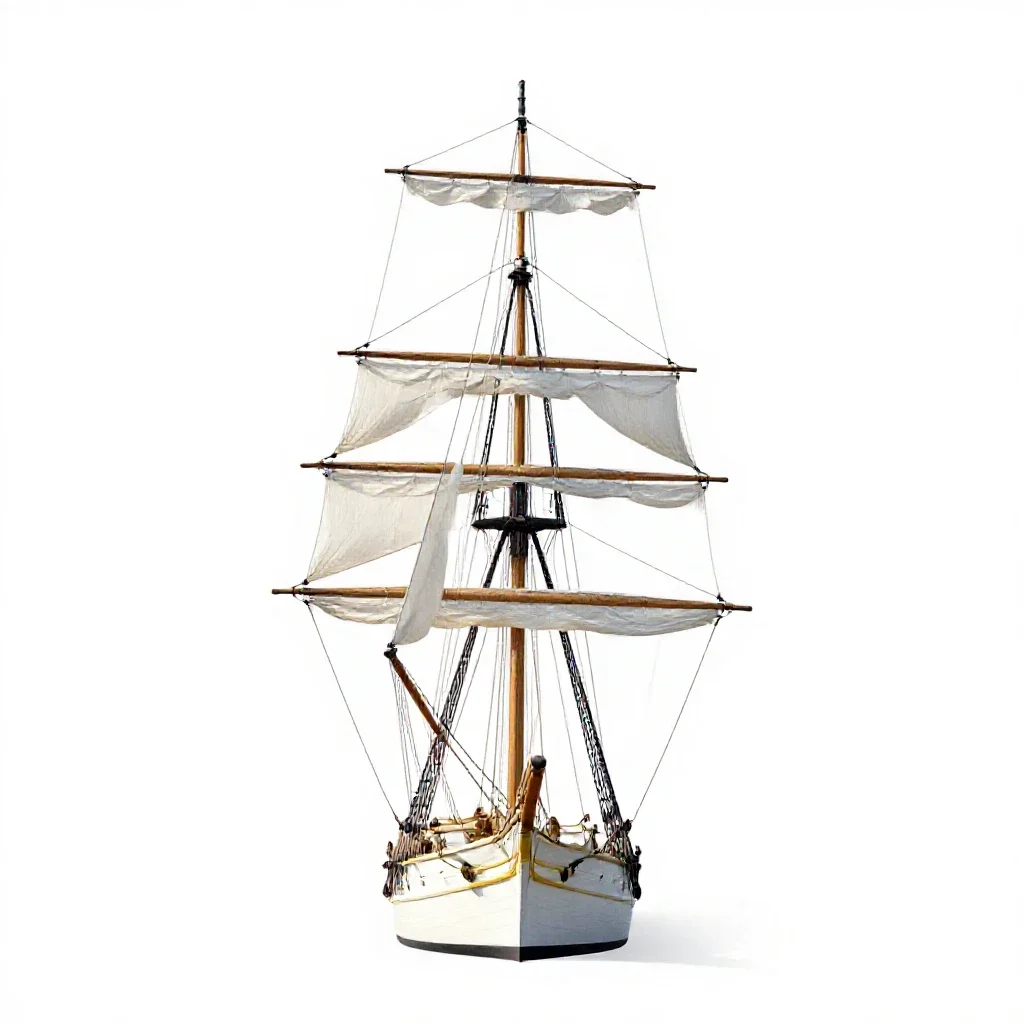 Mizzenmast isolated on a white background