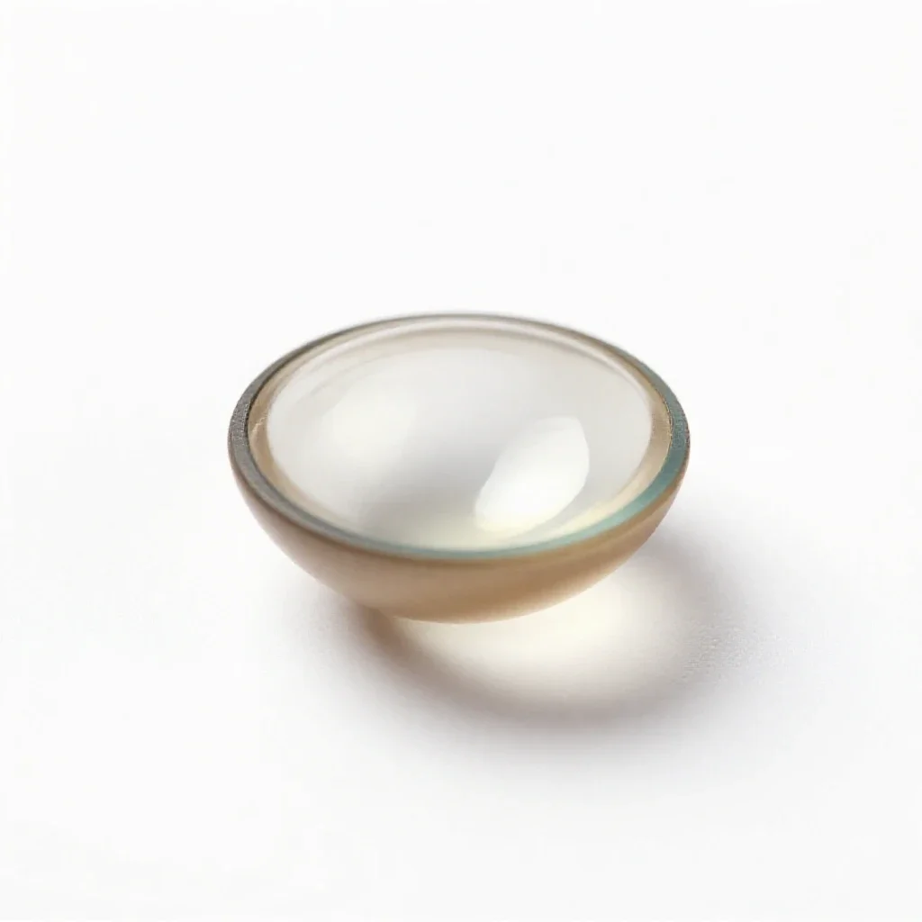 Monofocal lens implant isolated on a white background