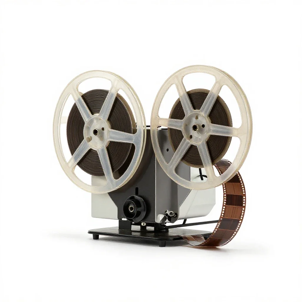 Movie projector isolated on a white background