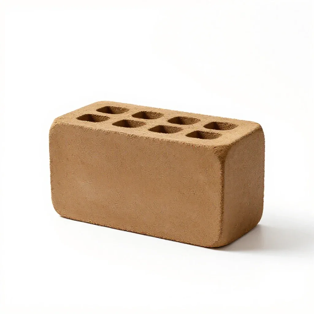 Mud brick isolated on a white background