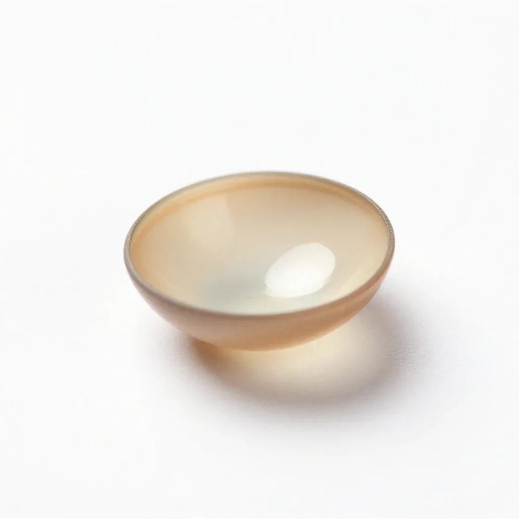 Multifocal lens implant isolated on a white background