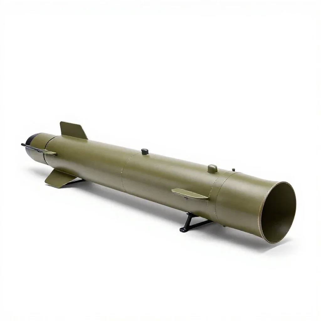 Naval missile isolated on a white background