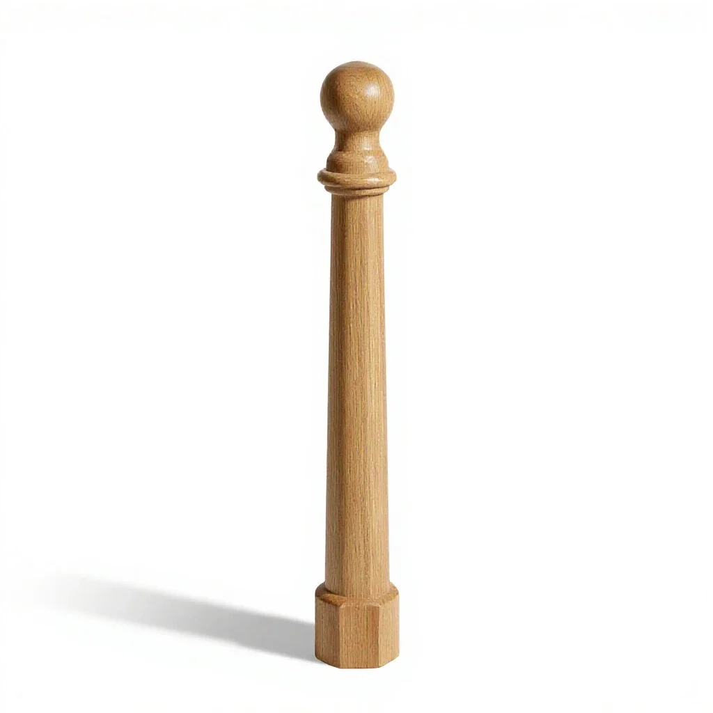 Newel post isolated on a white background