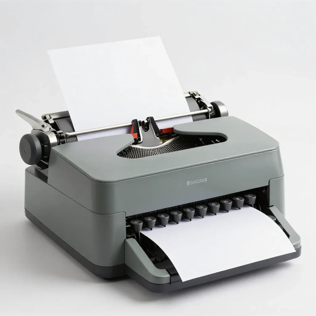 Paper feed isolated on a white background