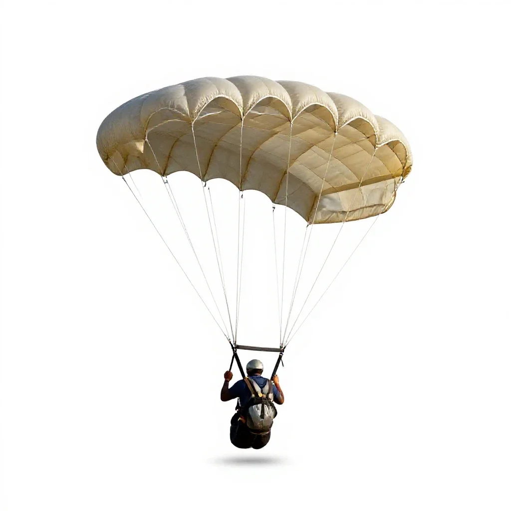 Parachute isolated on a white background