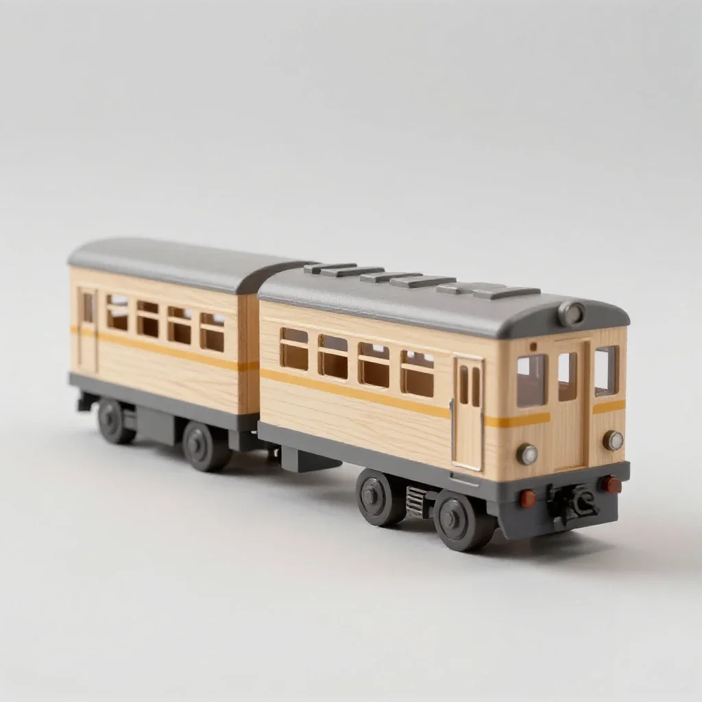 Passenger train isolated on a white background