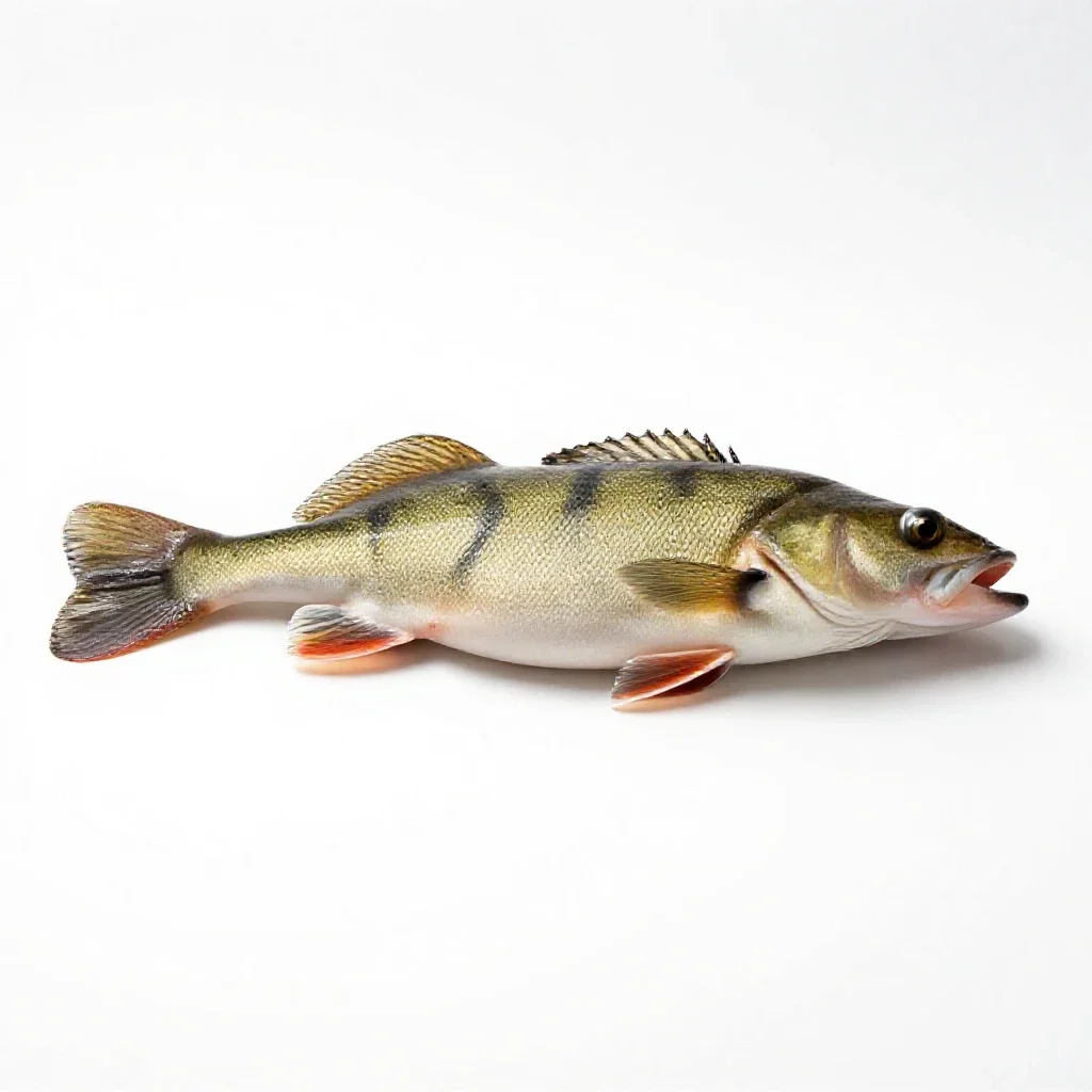 Perch isolated on a white background