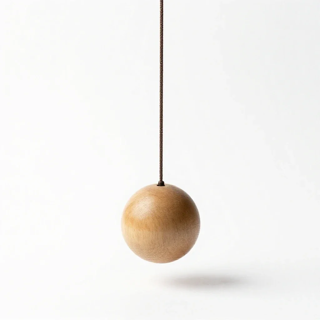 Physical pendulum isolated on a white background