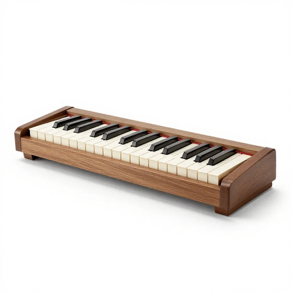 Piano keyboard isolated on a white background