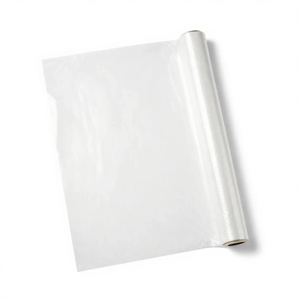 Plastic wrap isolated on a white background