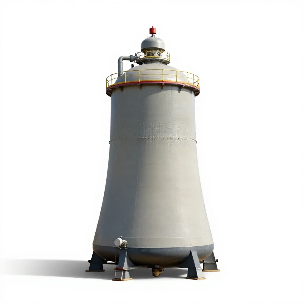 Pressurized water reactor isolated on a white background