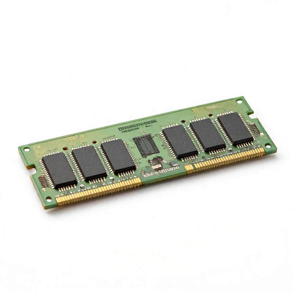 Read-only memory chip isolated on a white background