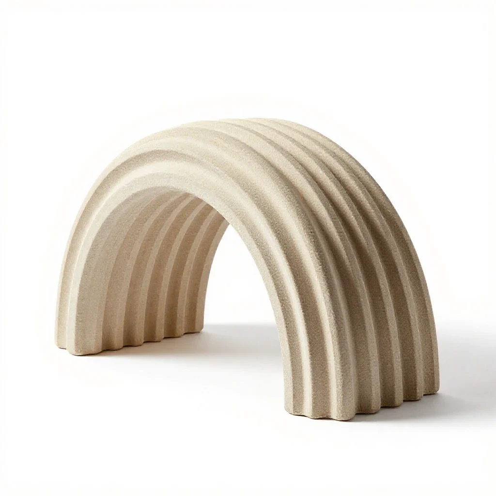 Ribbed vault isolated on a white background