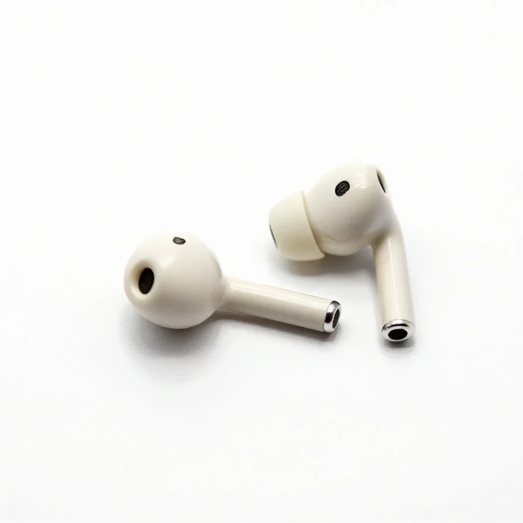 Earphone isolated on a white background