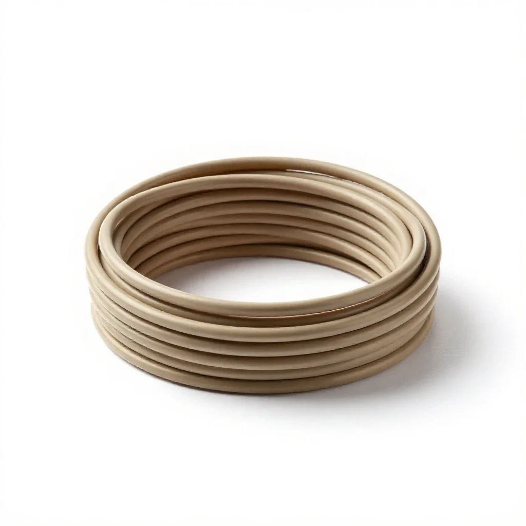 Electrical cable isolated on a white background