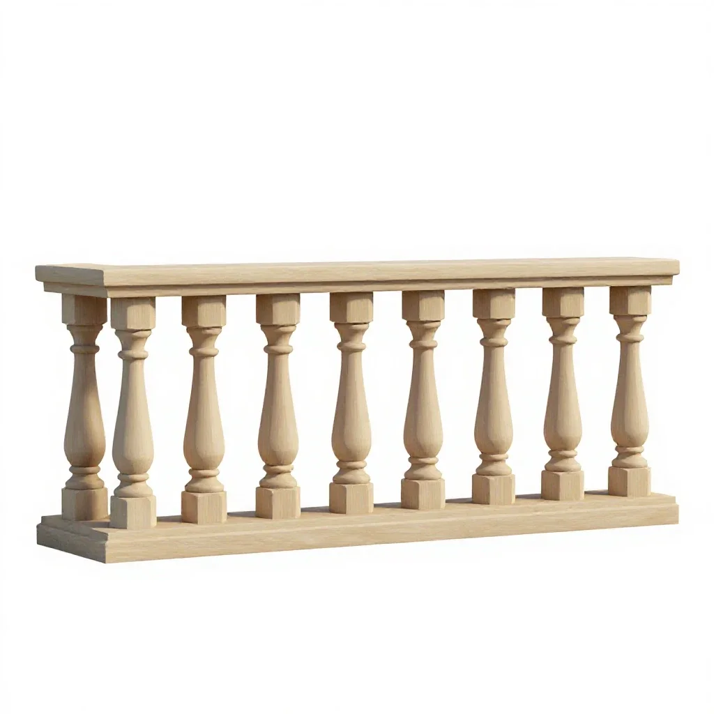 Balcony balustrade isolated on a white background