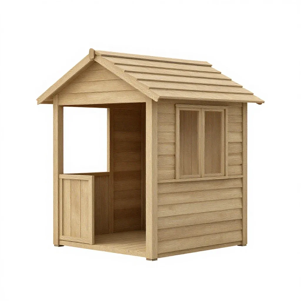 Beach hut isolated on a white background